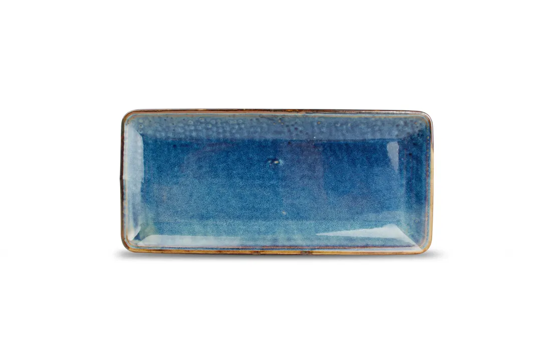 F2D 5344997 Oval Porcelain Platter, 12" x 5½" Nova Blue, Oval Shape, Porcelain, Blue Finish - 1/Each