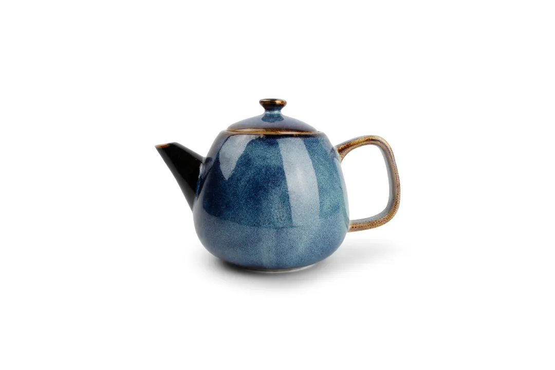 F2D 5344999 Teapot, 8" 27.1 oz (0.85 Qt) Porcelain Elegant Blue Nova with Lid