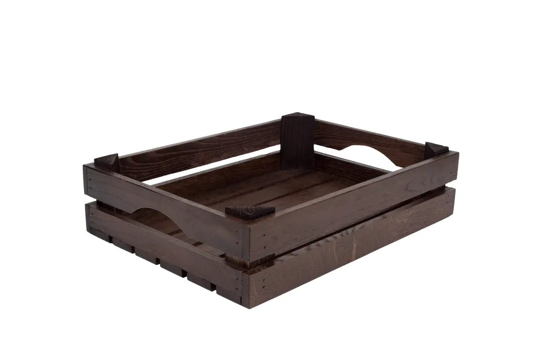 Select Concept BQ047H Cutlery Bin / Box Flatware Holder, 9.76"W x 13.38"D x 3.26"H, Havana Black / Cherry, Wood