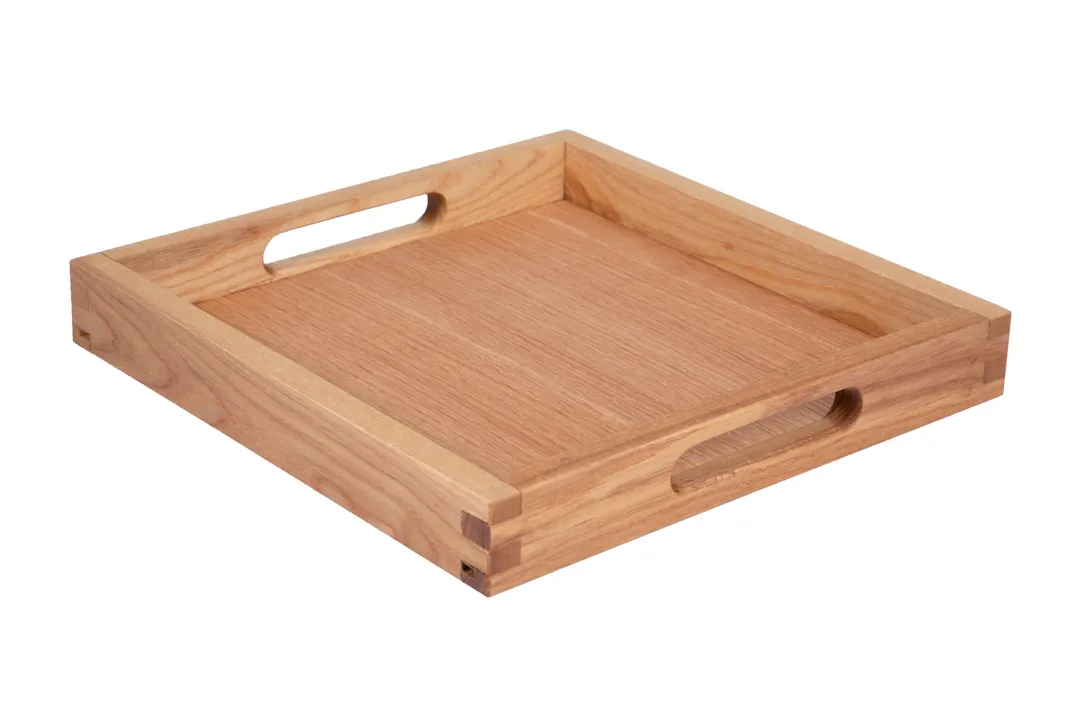 Select Concept BQ091L Serving Tray, Square Oak, Patterned, 11" x 11" x 1.96" - 1/Each