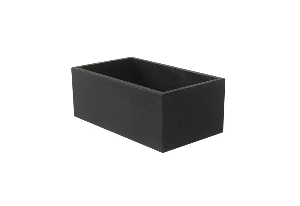 Select Concept BQ127B Cutlery Box - 5.9" x 10.23" x 3.93" Wood Utensil Holder, Black/Cherry Finish