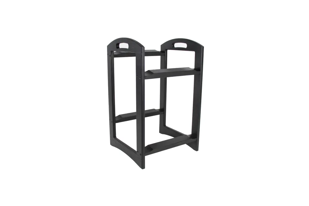 Select Concept BQ207B 2-Tier Oak Wood Black Stand 11.490"W x 11.690"D x 19.400"H Holds GN 1/2