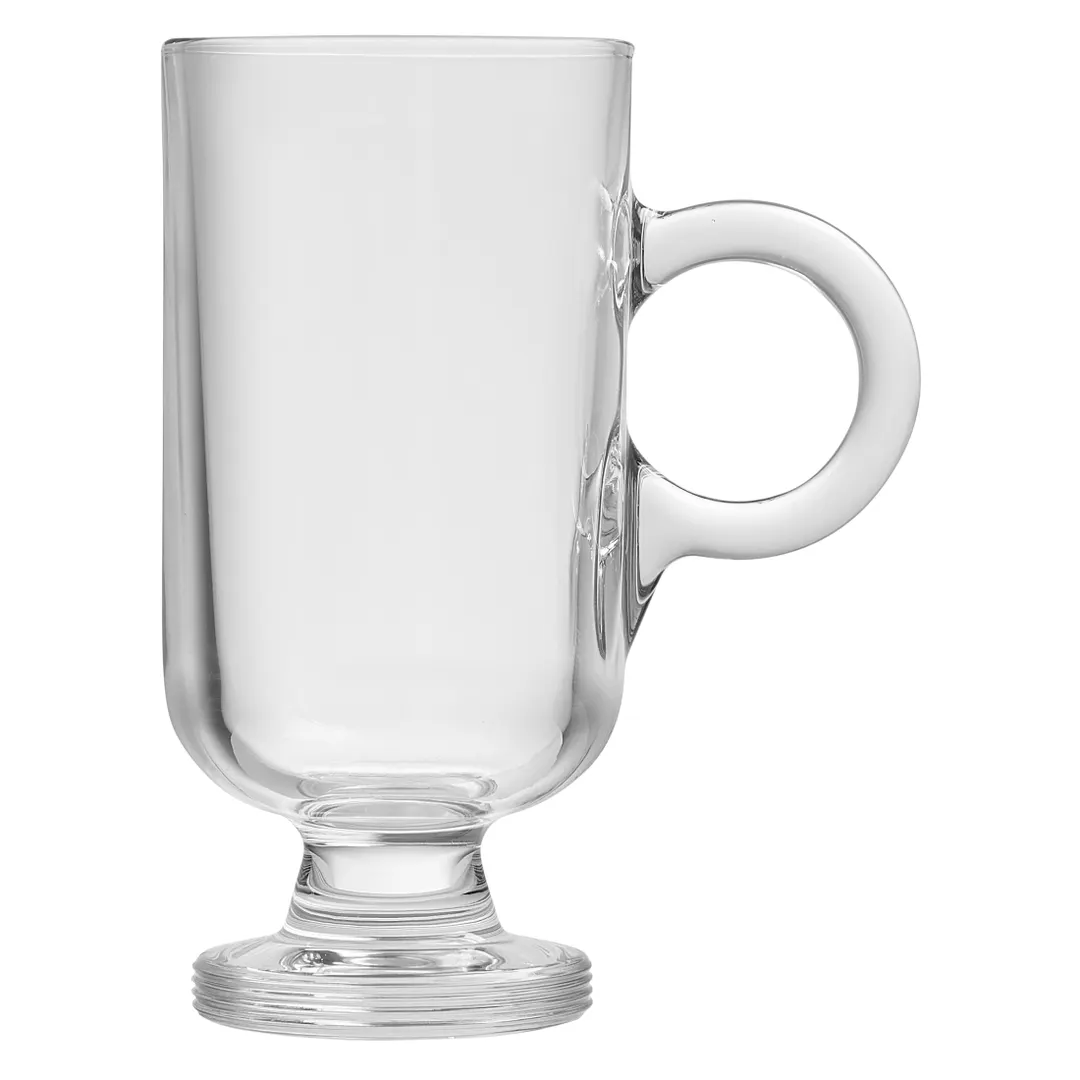 ONIS O-1003146 Sentido Coffee Glass Mug, 8.75 oz Capacity, 4.37" Dia x 5.61" H, Clear Glass
