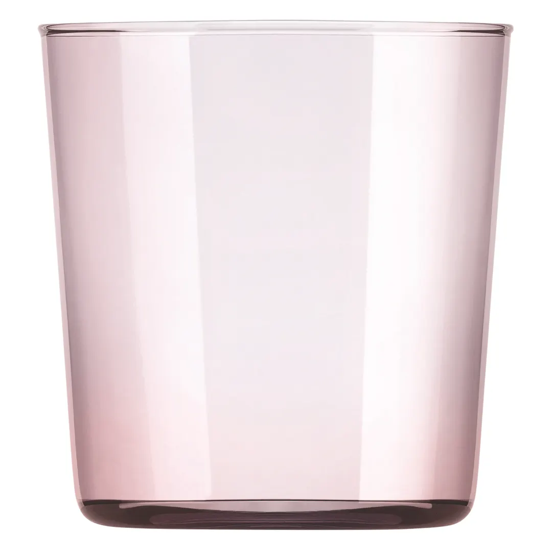 ONIS O-1005819 Double Old Fashion Cocktail Glass, 13 oz (3.45"), Pink Glassware