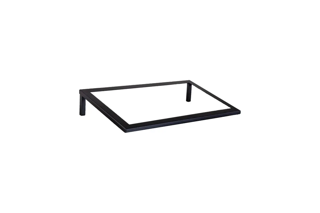 Select Concept SEL026 Low Tilt Riser, 11.410"x19.370"x4.090" Black Steel, Wood Base, Holds GN 1/1