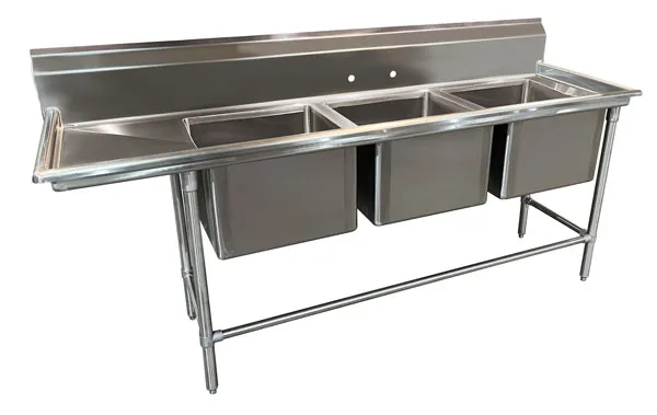 Advance Tabco 94-63-54-36L (3) Three Compartment Sink