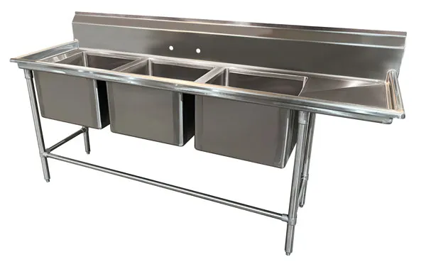 Advance Tabco 94-63-54-36R (3) Three Compartment Sink