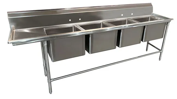 Advance Tabco 94-64-72-24L (4) Four Compartment Sink