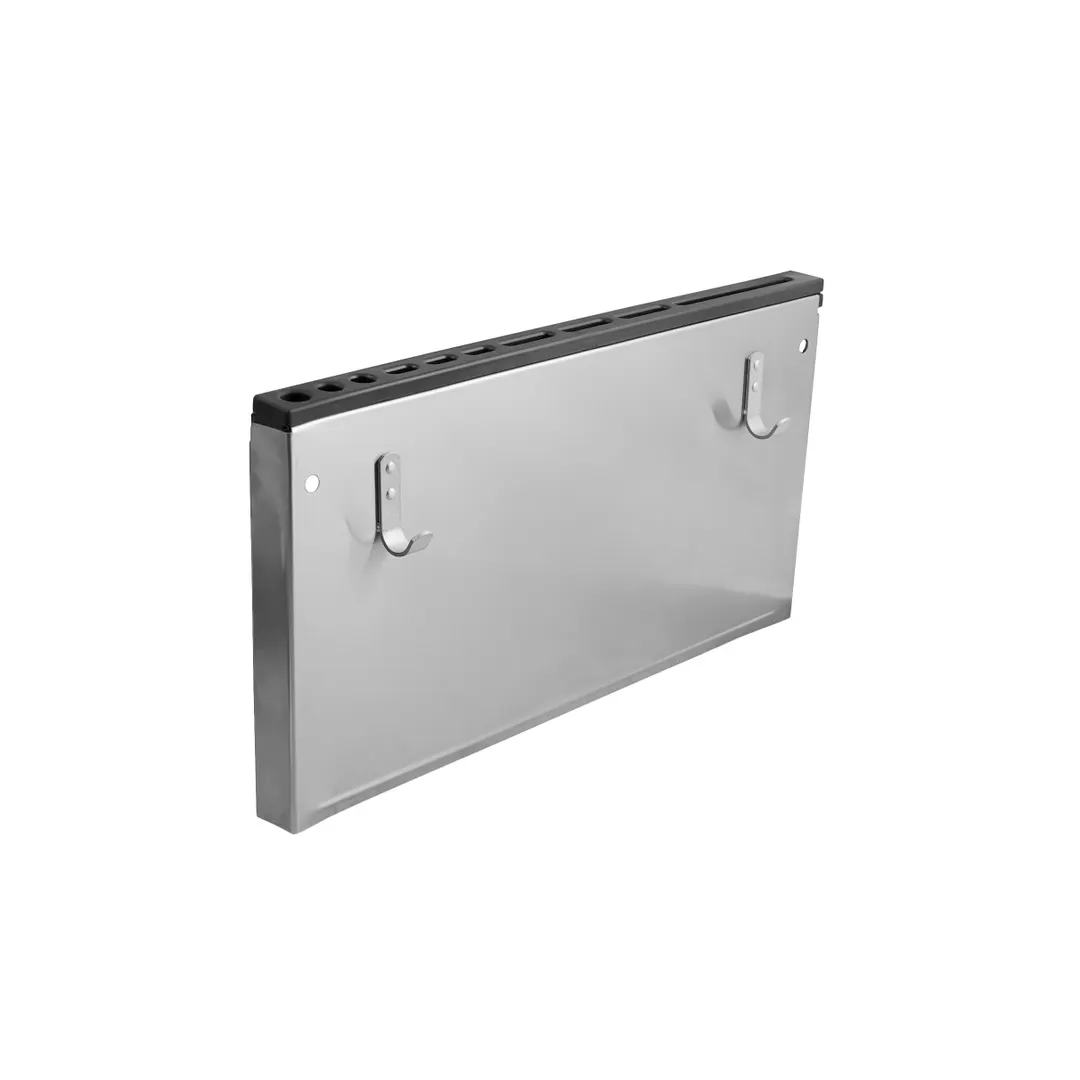 Alfa International 561 Knife Rack, 23-1/2"L x 12"W, 8 Slots, Stainless Steel with Neoprene Insert