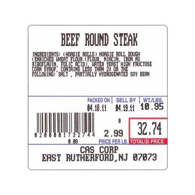 Alfa International LST-8020 Price-Computing Scale Labels, 58mm x 60mm, 500 Labels/Roll, 12 Rolls/Case, OEM Replacement for LST-8020