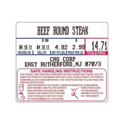 Alfa International LST-8030 Price-Computing Scale Labels, 58mm x 50mm, Safe-Handling Note, 600 Labels/Roll, 12 Rolls/Case (Replaces OEM LST-8030)