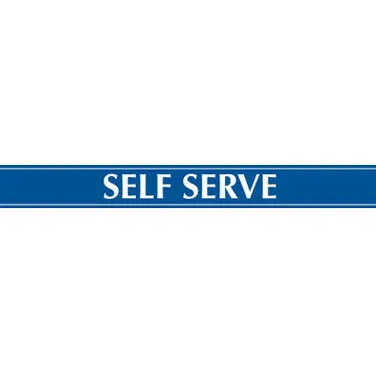 Beverage Air 409-419C-141 Self‑Serve Sign for MMR/MMF27, White Plastic, 12" Wide Display