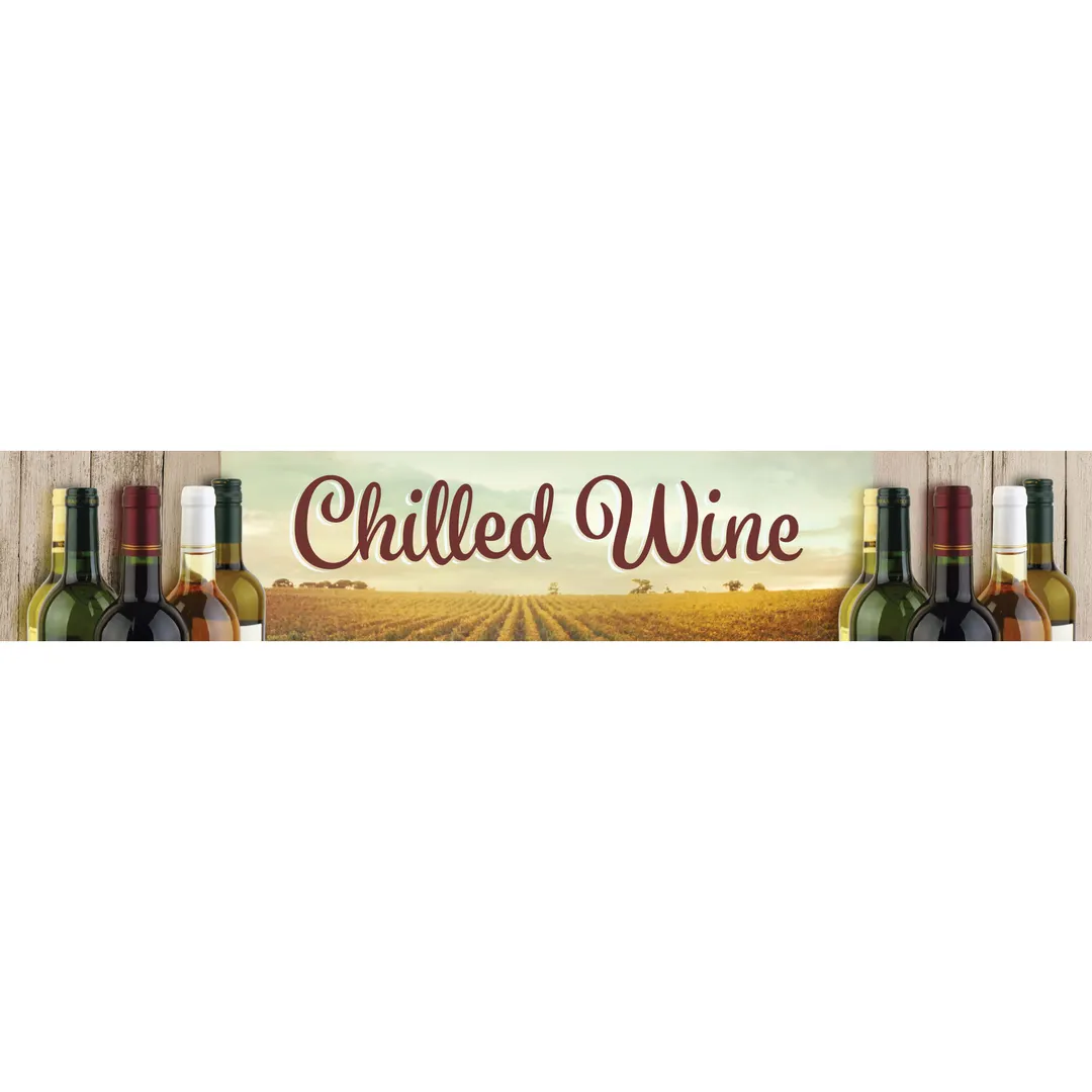 Beverage Air 409-422C-120 Vineyard Chilled Wine Sign, 12" x 8" Sign/Menu for MMR/MMRR49 Display