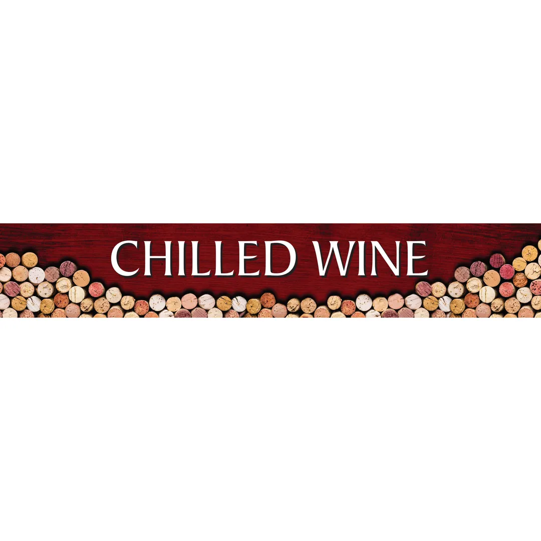 Beverage Air 409-422C-121 Cork Chilled Wine Sign, MMR/MMRR49 Vinyl, 12" x 8" Menu Type