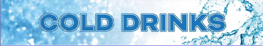 Beverage Air 409-540D-01 Cold Drinks Sign for MMR44, Menu Type, White Plastic, 12" Width, Easy Mount