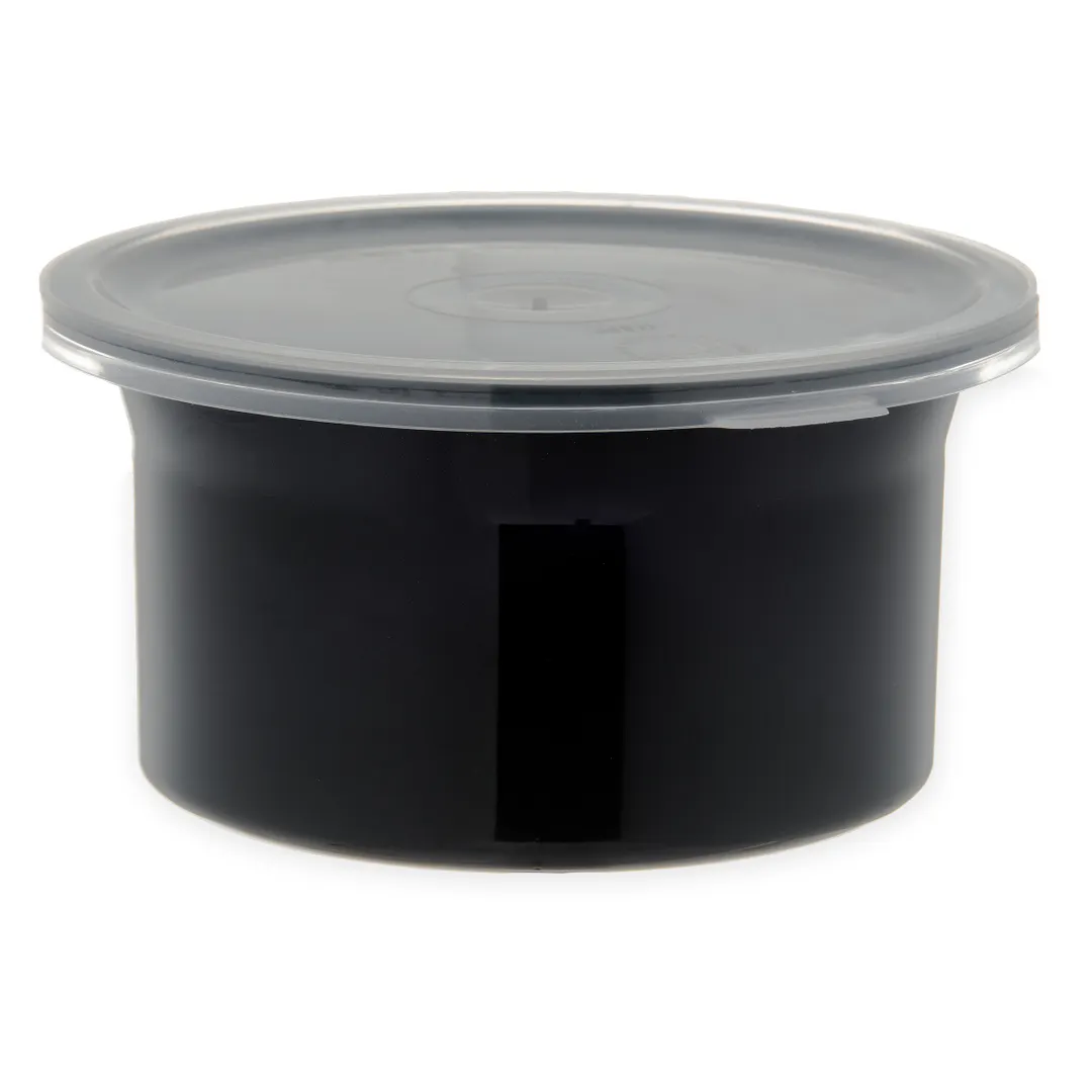 Carlisle 030003 Classic Crock, 0.6 Qt, Black, SAN, High-Gloss Finish, Dishwasher Safe