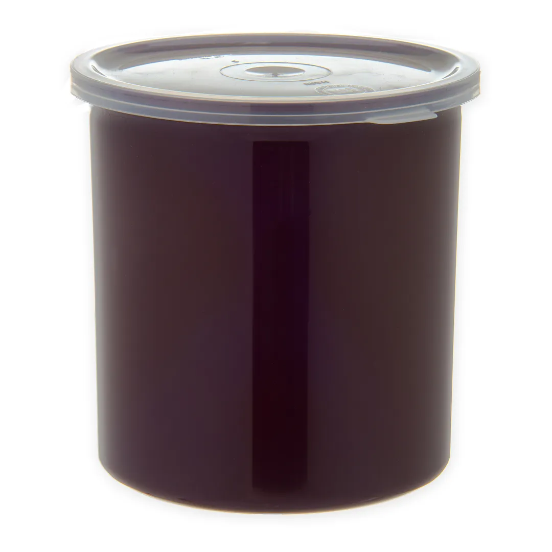 Carlisle 030101 Classic Crock, 1.2 qt., Brown, SAN, High-Gloss Finish, Snap-On Lid - 1/Each