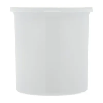 Carlisle 030102 Classic Crock, 1.2 qt., White, SAN, Round, 5" Diameter, Snap-on Lid - 1/Each
