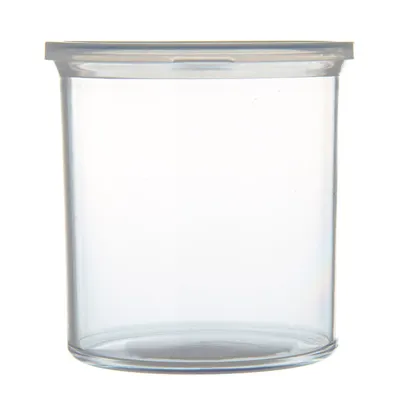 Carlisle 030107 Classic Crock, 1.2 qt., Clear, SAN, Snap-on Lid, Dishwasher Safe - 1/Each