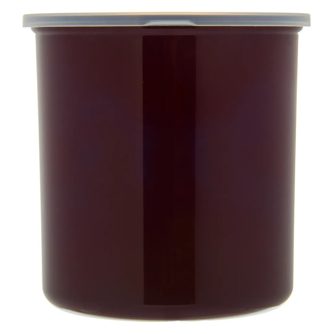 Carlisle 030201 Classic Crock, 2.7 qt., Brown, SAN, High-Gloss Finish, Snap-On Lid - 1/Each