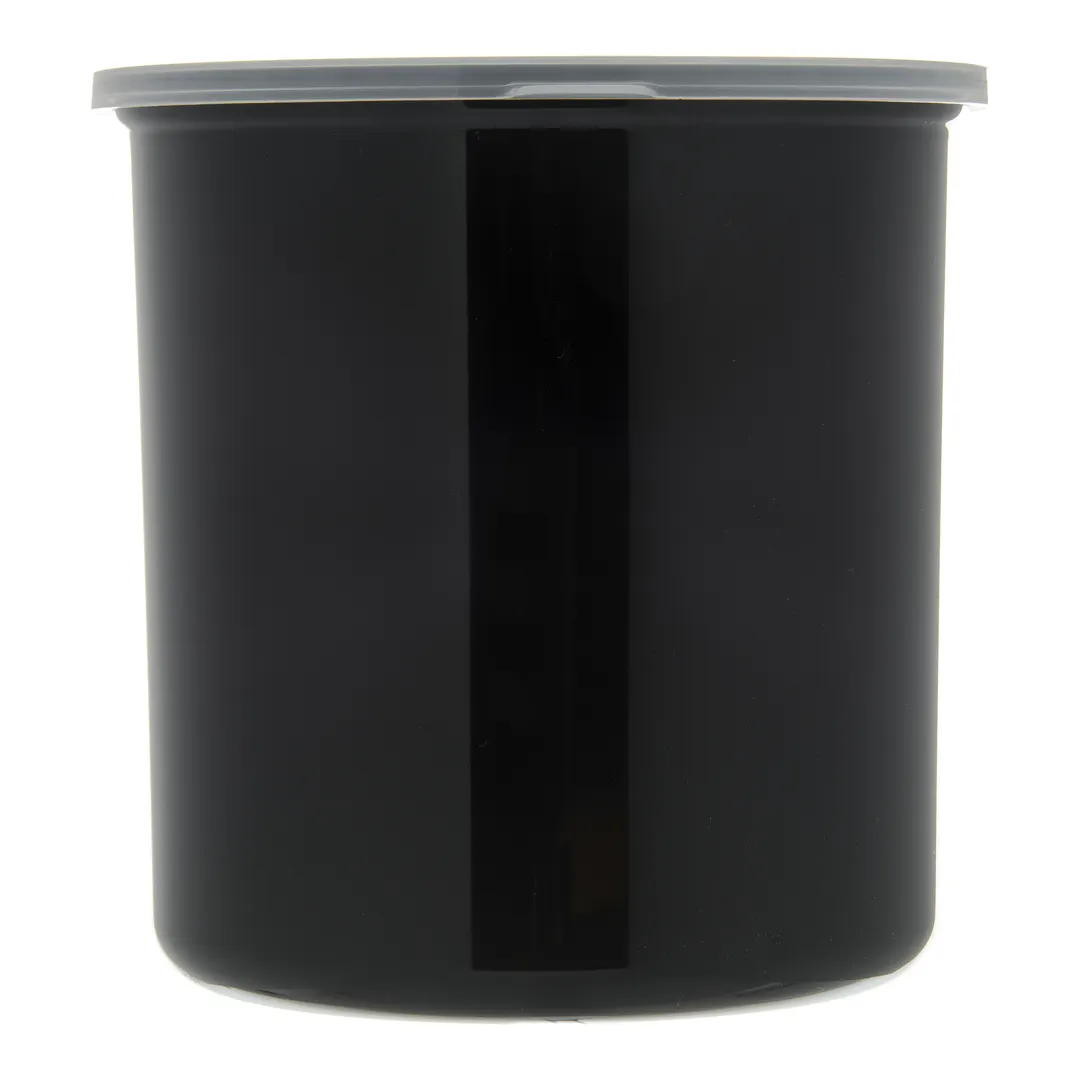 Carlisle 030203 Classic Crock, 2.7 qt., Black, SAN, High-Gloss Finish, Snap-On Lid