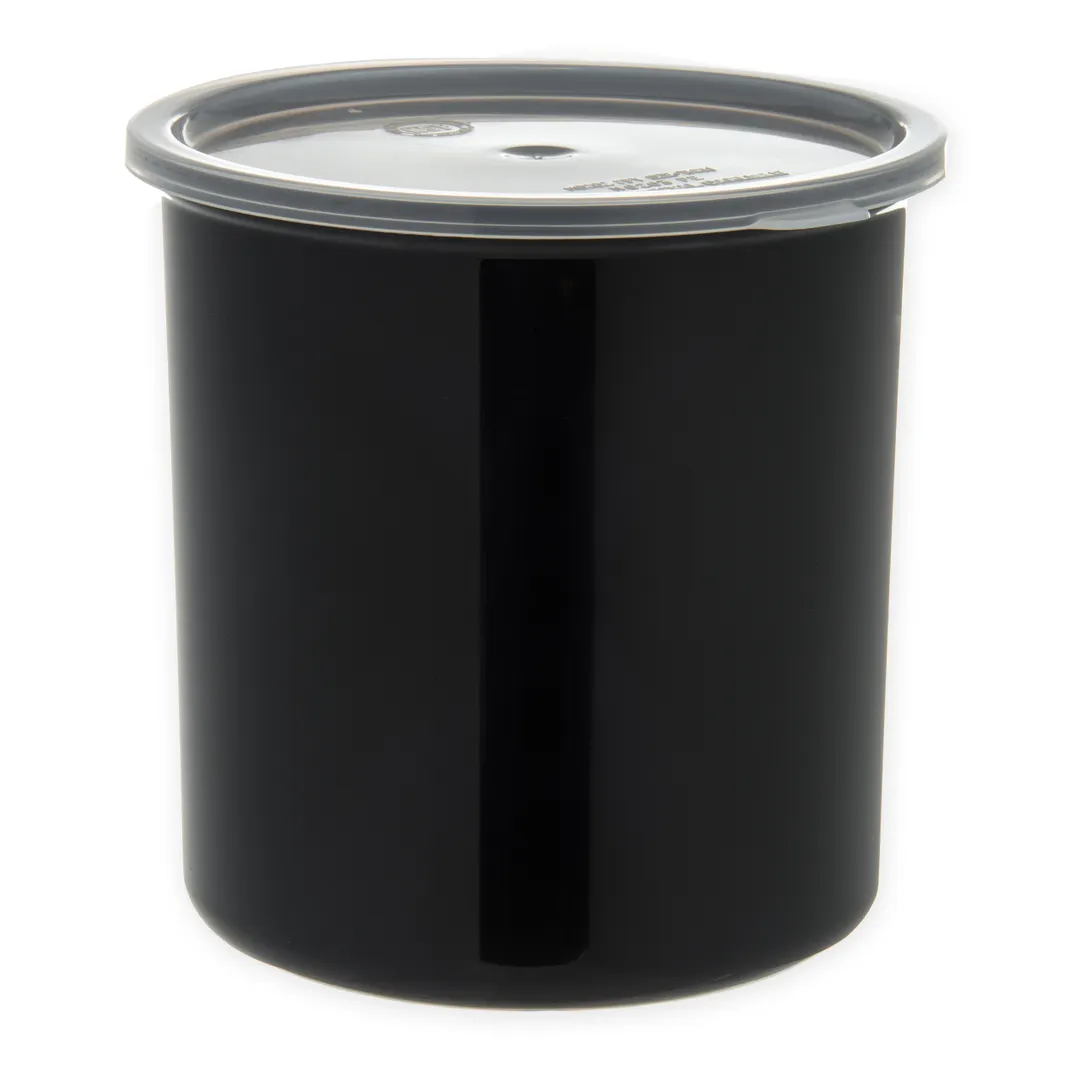 Carlisle 030203 Classic Crock, 2.7 qt., Black, SAN, High-Gloss Finish, Snap-On Lid