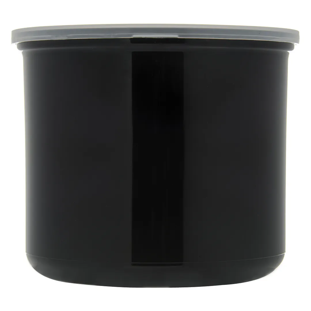 Carlisle 030403 Crock, 4 qt., Black SAN, 7" Diameter, Snap-On Lid, Dishwasher Safe, 0°F‑180°F