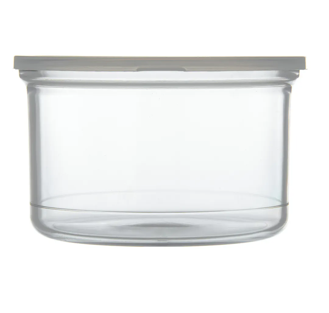 Carlisle 031607 Classic Crock, 1.5 qt., Clear, 6" Round, Snap-on Lid, SAN, Dishwasher Safe