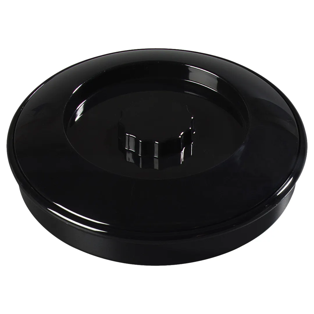 Carlisle 047503 Tortilla Server 7½" with Lid, Stackable, Recessed Knob, Black Polypropylene, NSF