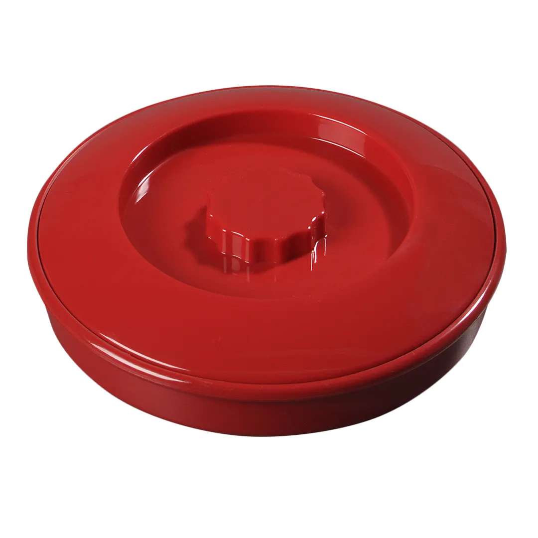 Carlisle 047505 Tortilla Server, 7.5" Diameter Red PP Base & Lid Stackable NSF - 1/Each