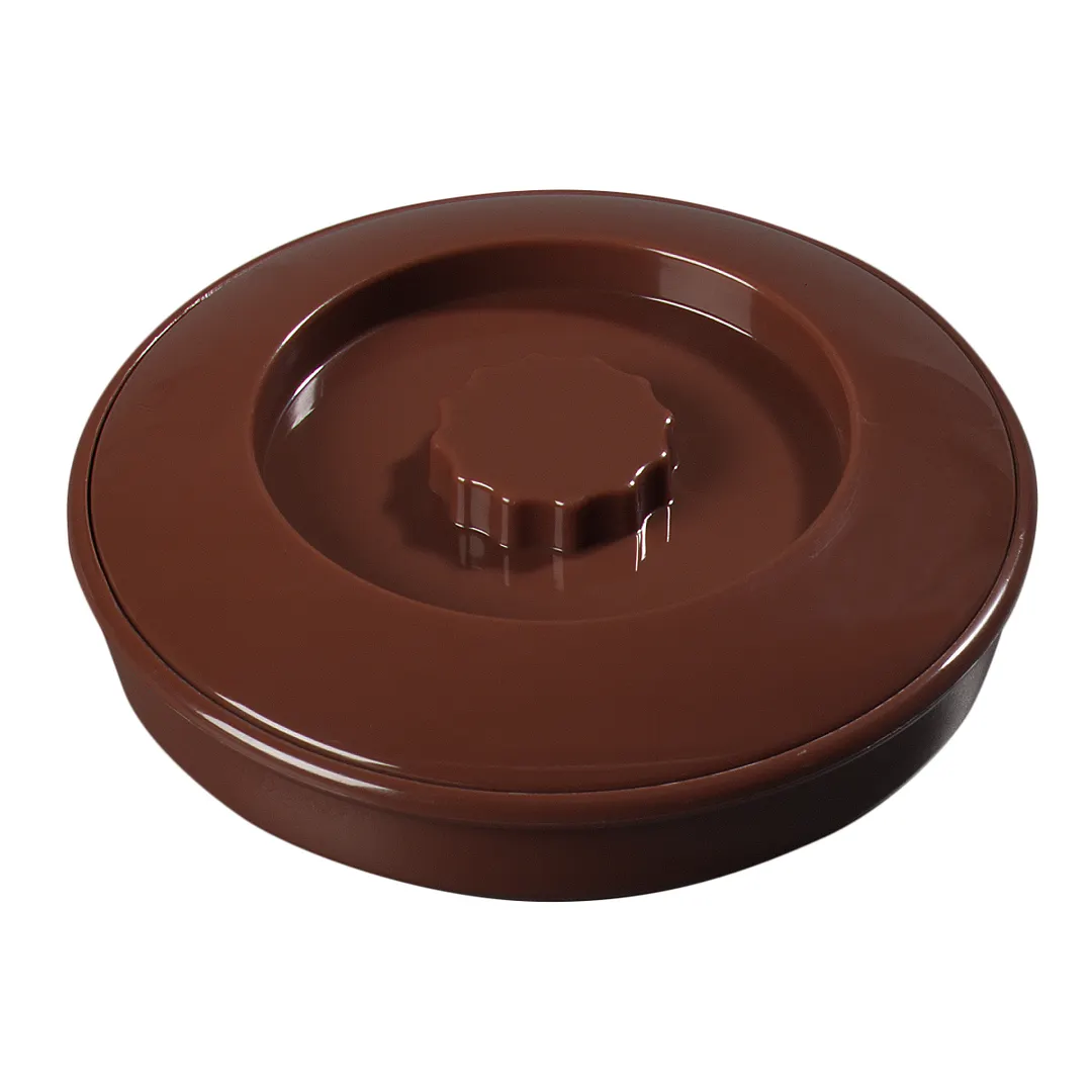 Carlisle 047528 Tortilla Server, 7.5" Base & Lid, Stackable, Brown PP, NSF Certified - 1/Each