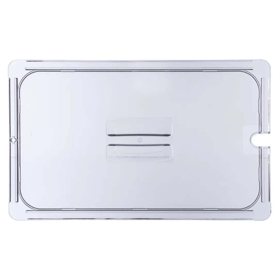 Carlisle 10211U07 StorPlus Lid – 1/1 Food Pan, Handled, Spoon‑Notched, Clear Polycarbonate, NSF