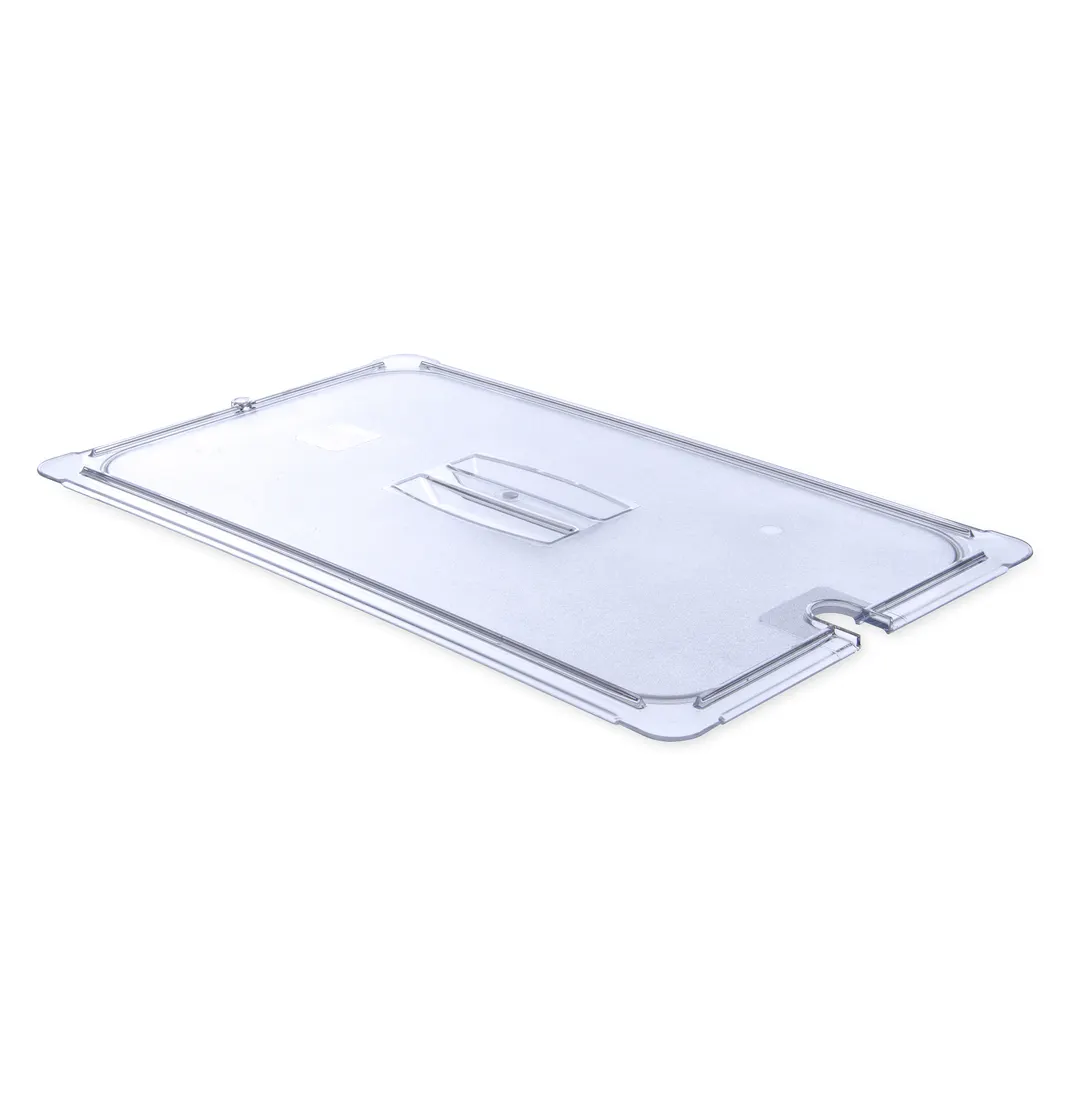 Carlisle 10211U07 StorPlus Lid – 1/1 Food Pan, Handled, Spoon‑Notched, Clear Polycarbonate, NSF