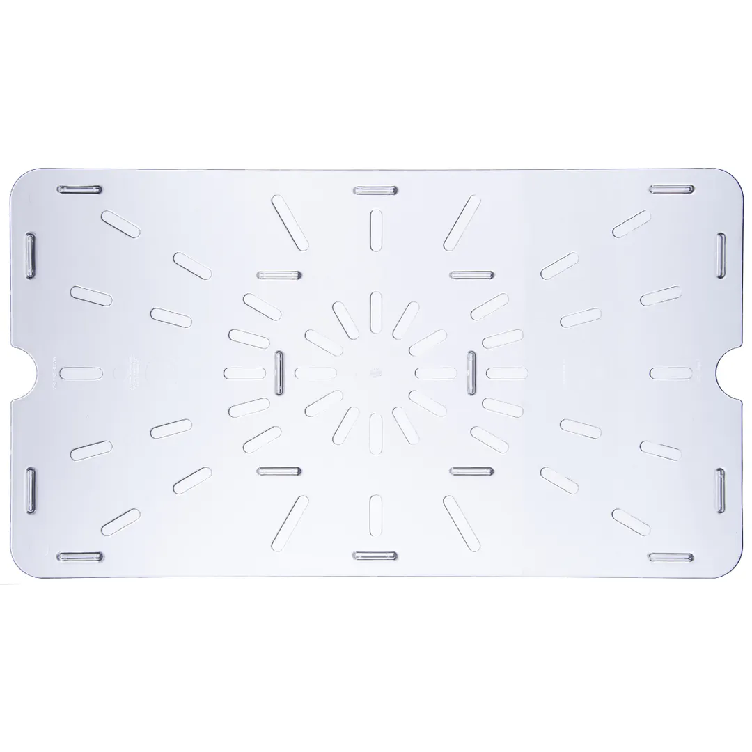 Carlisle 1021507 StorPlus™ Drain Shelf, Full-Size 1/1, Clear Polycarbonate, NSF, Dishwasher Safe