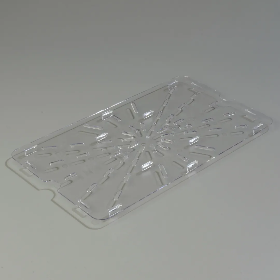 Carlisle 1021507 StorPlus™ Drain Shelf, Full-Size 1/1, Clear Polycarbonate, NSF, Dishwasher Safe