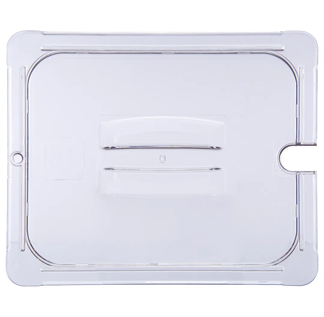 Carlisle 10231U07 StorPlus Lid, 1/2-Size Handled Notched Polycarbonate Clear - Made in USA
