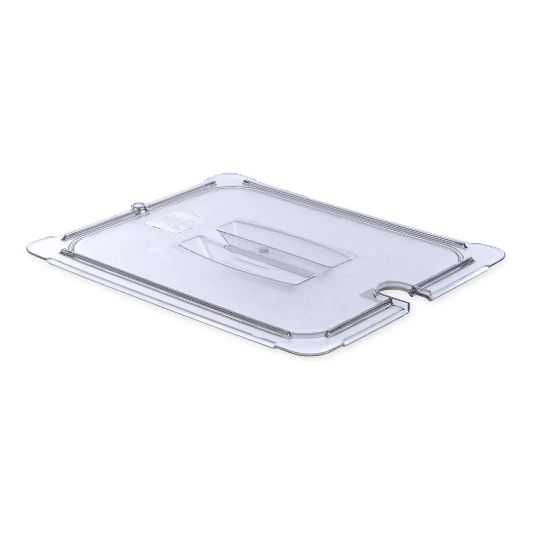 Carlisle 10231U07 StorPlus Lid, 1/2-Size Handled Notched Polycarbonate Clear - Made in USA