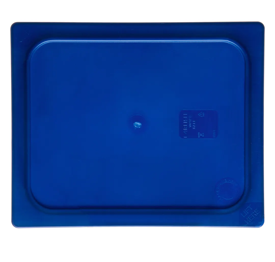 Carlisle 10232B60 1/2 Size Pan Lid, Polyethylene Dark Blue, Leak‑Resistant, Dishwasher‑Safe