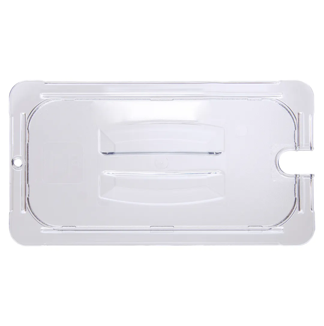 Carlisle 10271U07 StorPlus Lid, 1/3-Size Food Pan, Handled, Notched, Polycarbonate, Clear, NSF