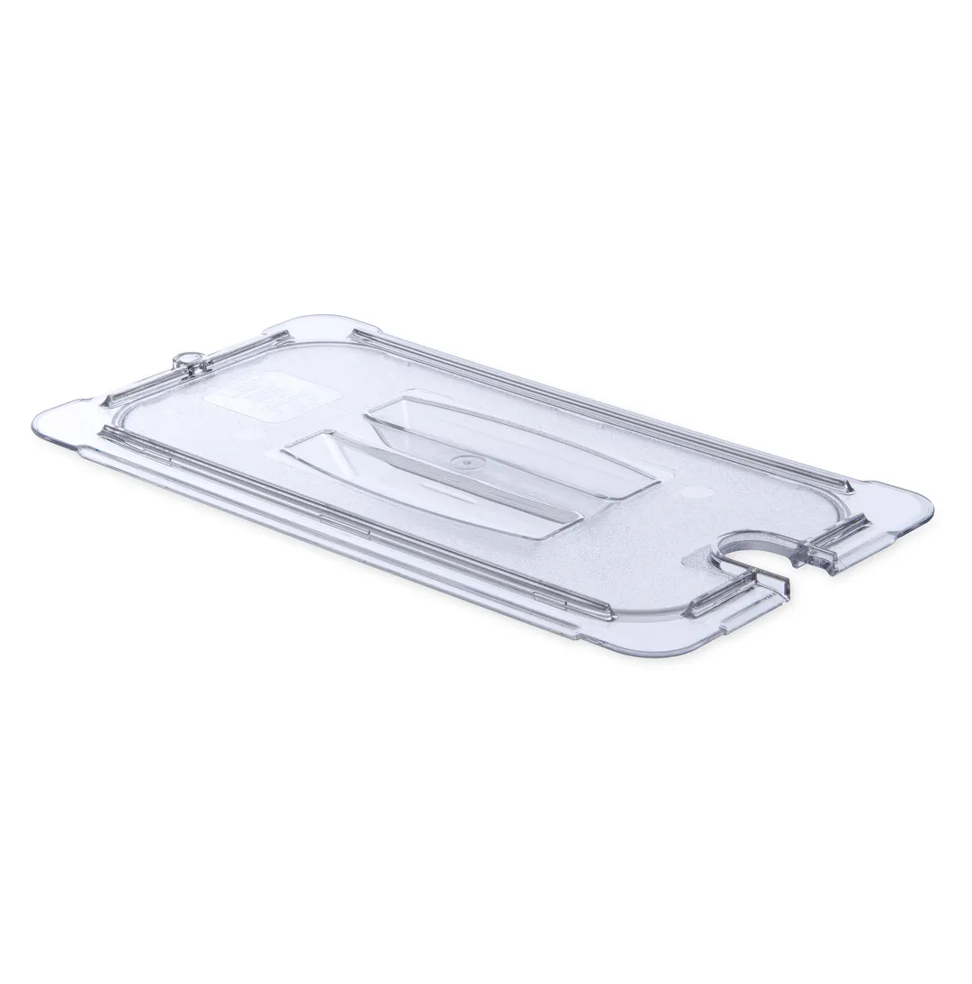 Carlisle 10271U07 StorPlus Lid, 1/3-Size Food Pan, Handled, Notched, Polycarbonate, Clear, NSF