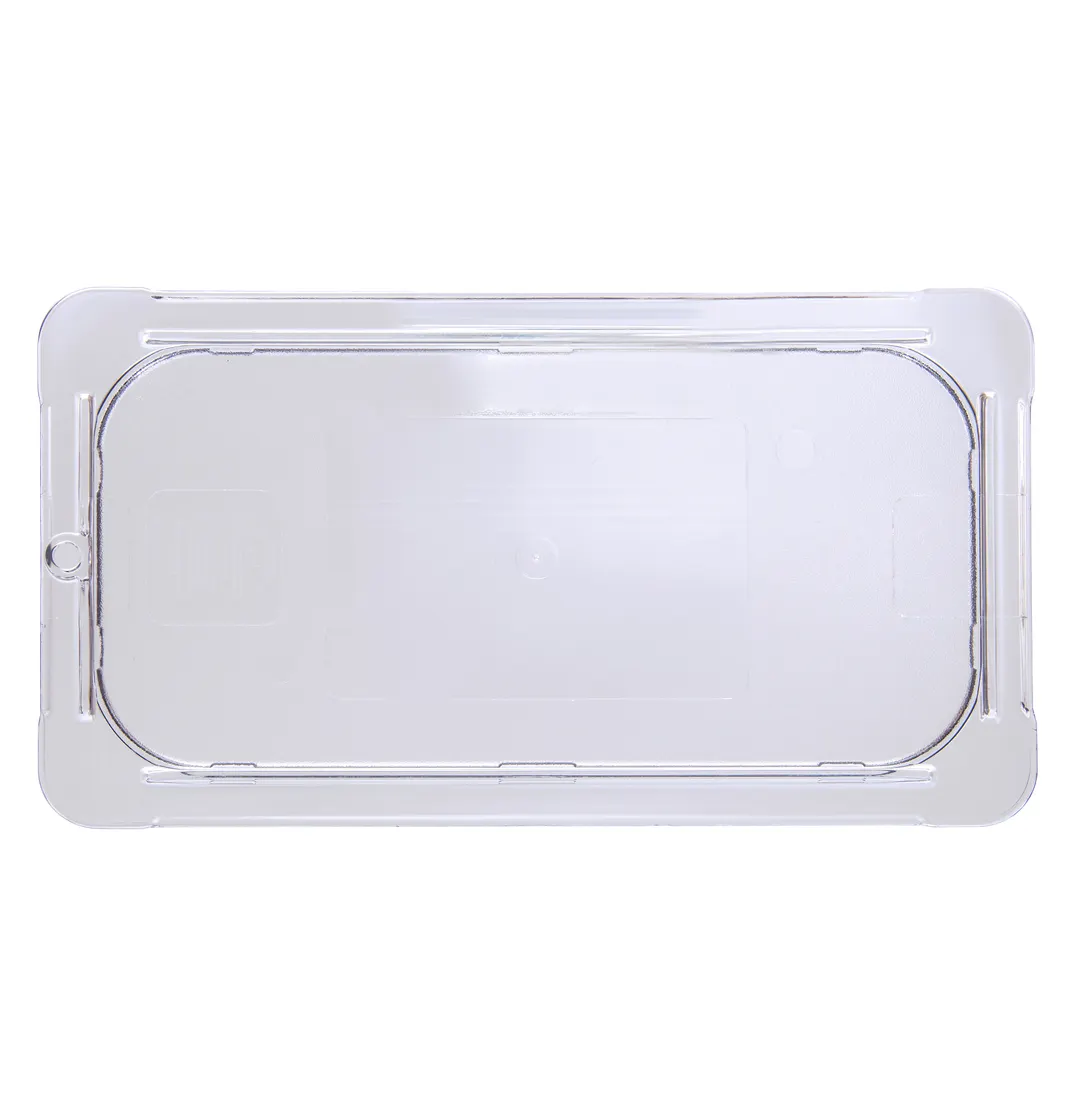 Carlisle 10276U07 StorPlus Lid, 1/3-Size Food Pan, Flat, Polycarbonate, Clear, Made in USA