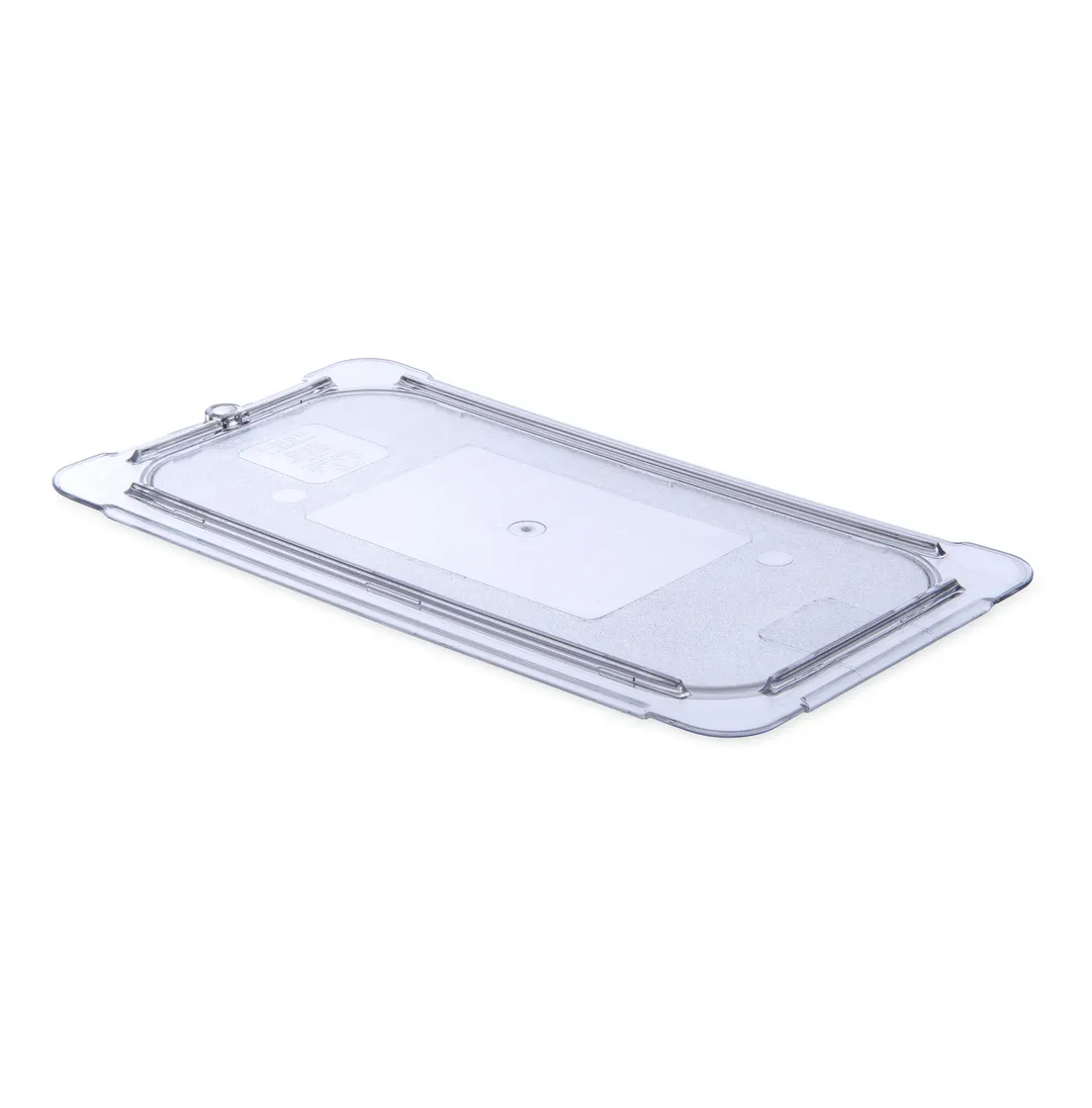 Carlisle 10276U07 StorPlus Lid, 1/3-Size Food Pan, Flat, Polycarbonate, Clear, Made in USA