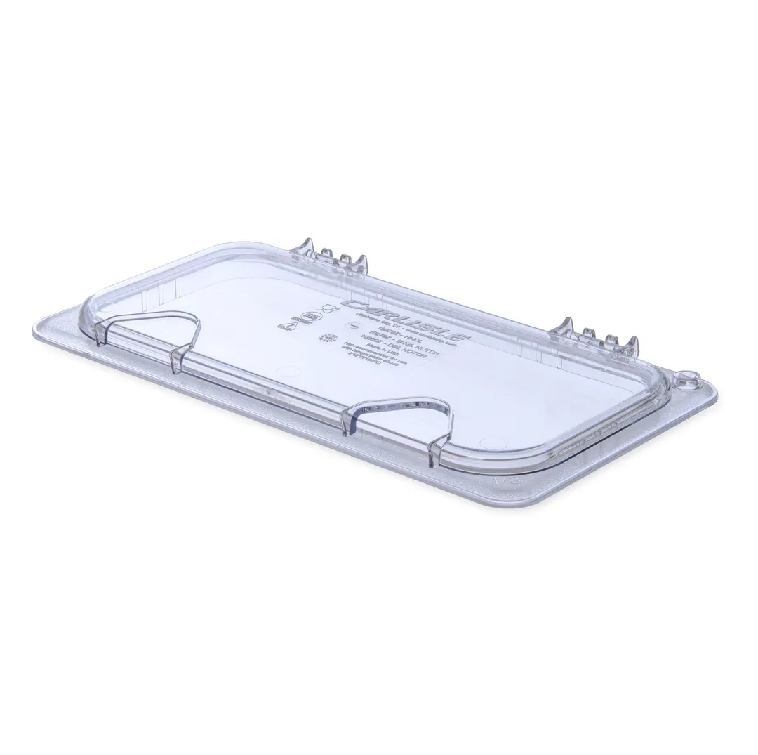 Carlisle 10279Z07 StorPlus EZ Access Lid, 1/3 Size Pan, Clear PC, Notched, Peg Hole & Handle