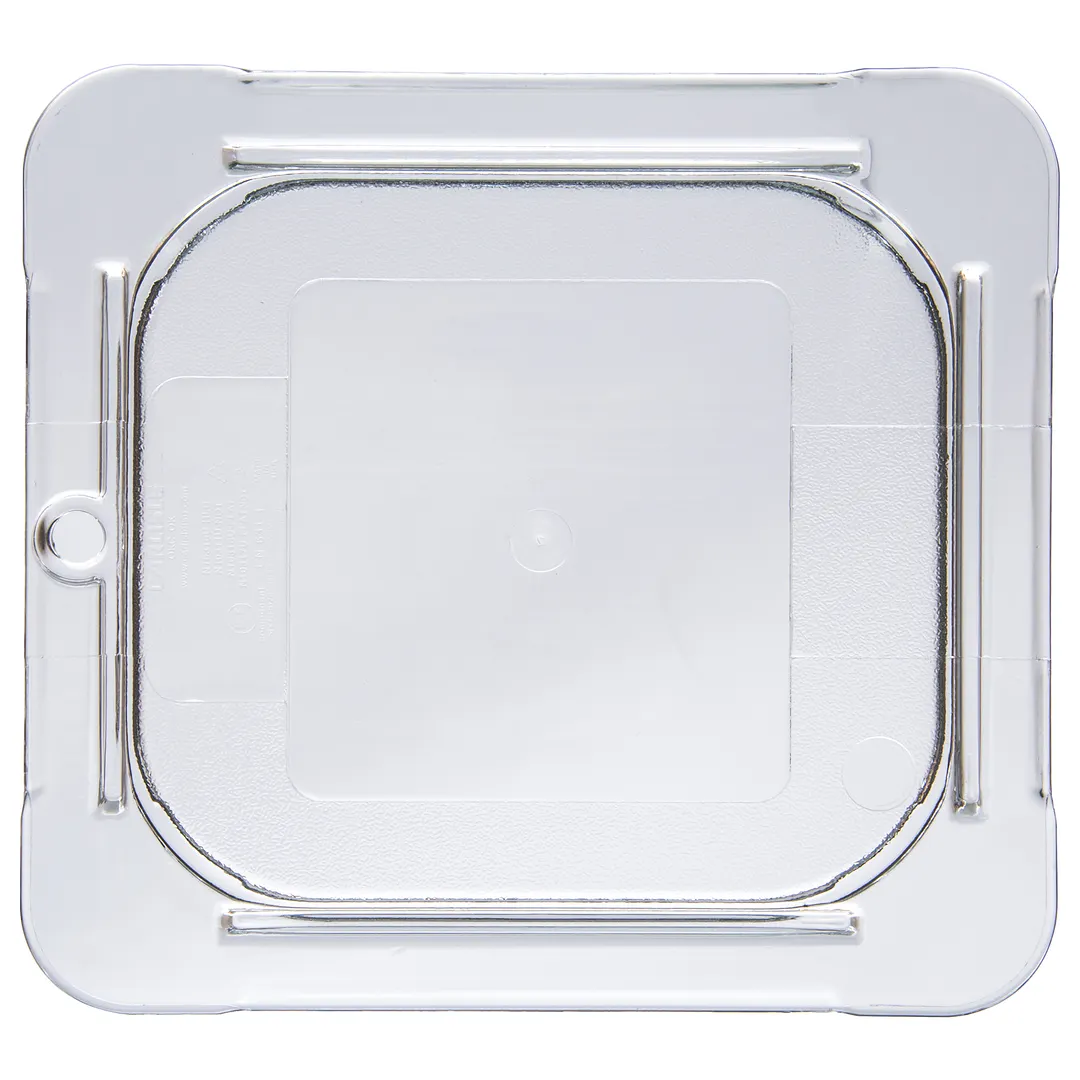 Carlisle 10316U07 StorPlus Universal Lid, 1/6-Size, Flat, Polycarbonate, Clear, Non-Slip Finish