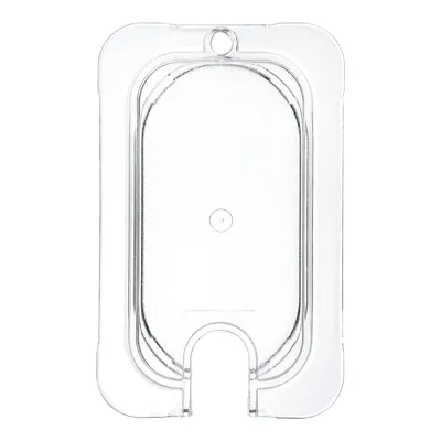 Carlisle 10337U07 Universal Lid, 1/9-Size Polycarbonate Clear Flat Notched, Non‑Slip, Dishwasher Safe