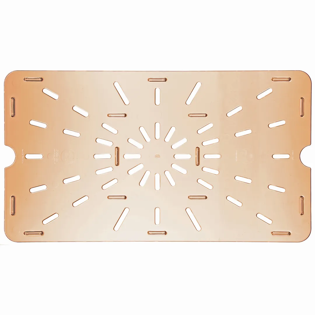Carlisle 1041513 StorPlus Heat Drain Shelf, 1/1 Polyether Sulfone Amber, NSF, BPA-Free, Made in USA