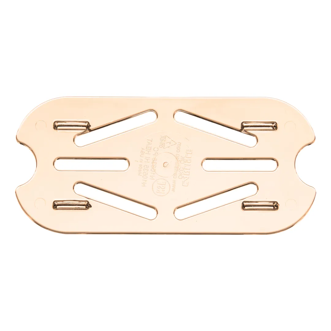 Carlisle 1053513 Drain Shelf, 1/9‑Size Pan, Footed, Notched, Amber, NSF, BPA‑Free, Dishwasher Safe
