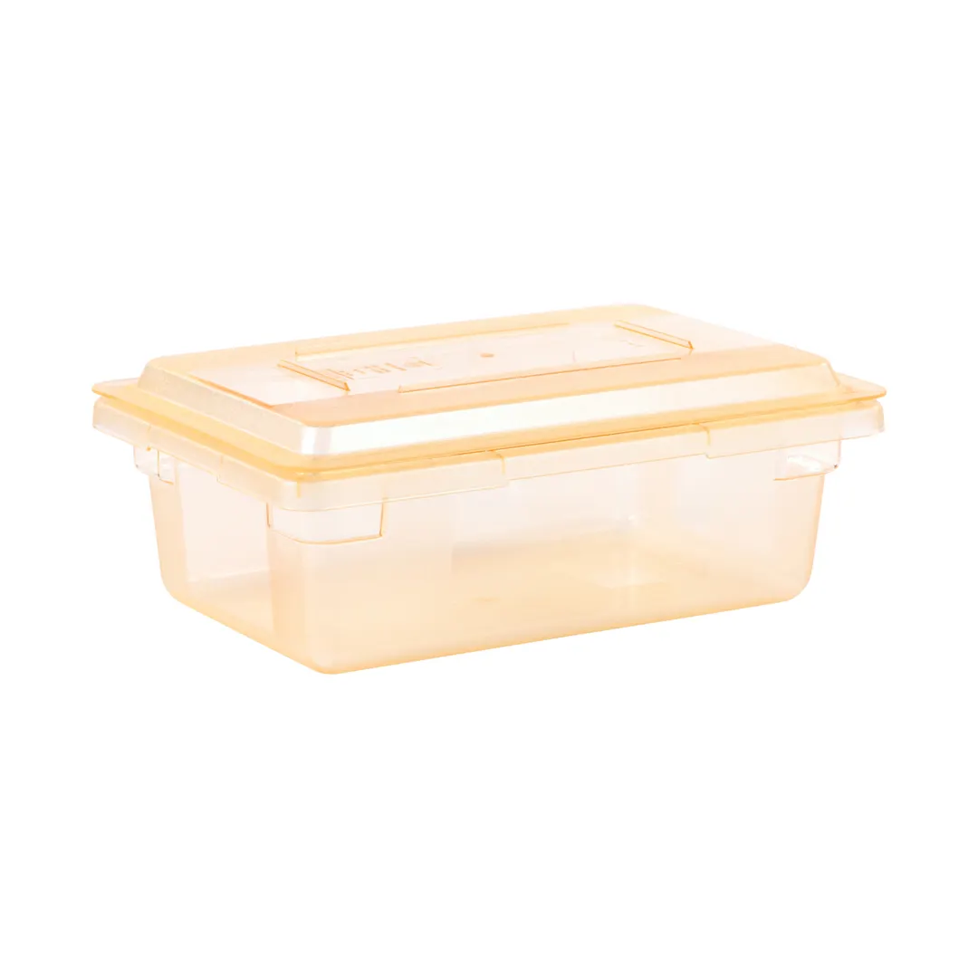 Carlisle 10617C22 StorPlus Food Storage Lid – 18"L x 12"W, Yellow Polycarbonate, Stackable