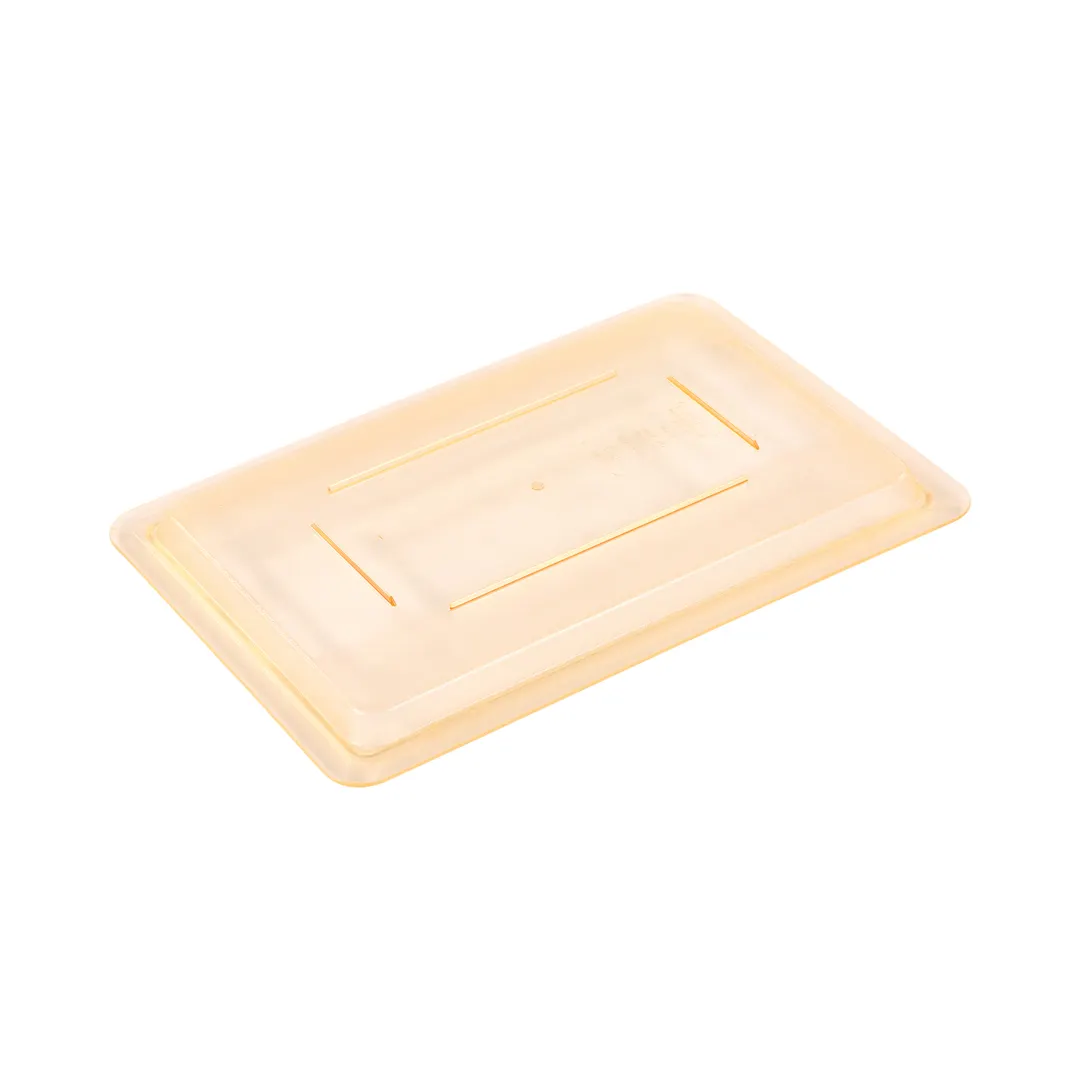 Carlisle 10617C22 StorPlus Food Storage Lid – 18"L x 12"W, Yellow Polycarbonate, Stackable