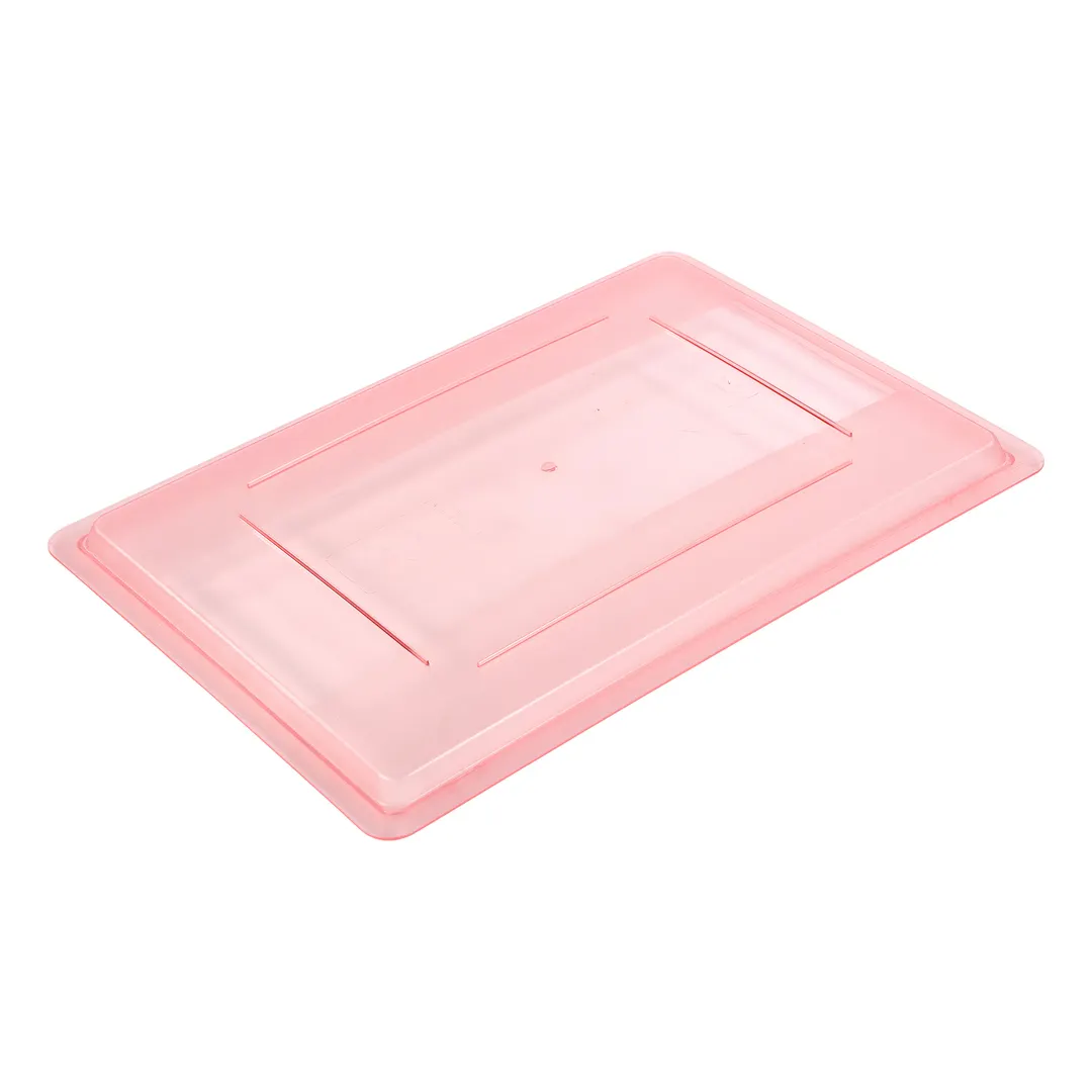 Carlisle 10627C05 Storage Lid, 26"L x 18"W, Red PC, Lock‑Tight, Stackable, Bun Pan, Dishwasher Safe